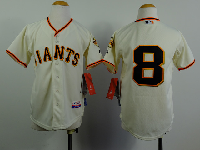 Youth San Francisco Giants 8 Pence Cream MLB Jerseys